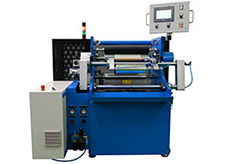 TWO-SHAFT TYPE SEMI-AUTOMATIC ALUMINUM FOIL & CLING FILM REWINDER