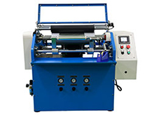 SINGLE-SHAFT TYPE SEMI-AUTOMATIC ALUMINUM FOIL & CLING FILM REWINDER